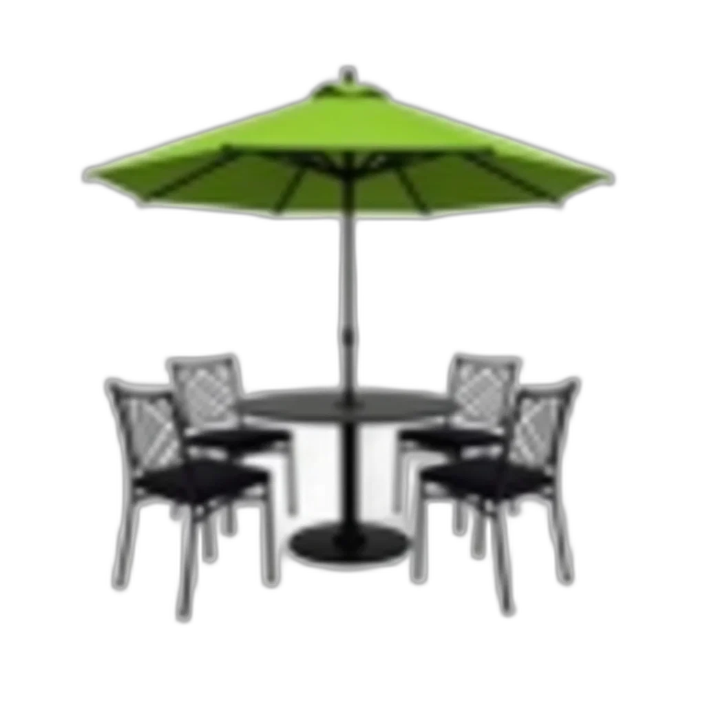 umbrella, furniture, staff, 3d render, photorealistic, monochrome, modern, outdoor transparent PNG cut-out