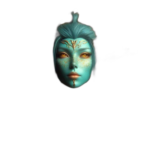mask, jewelry, face, crown, 3d render, concept art, photorealistic, fantasy art transparent PNG cut-out