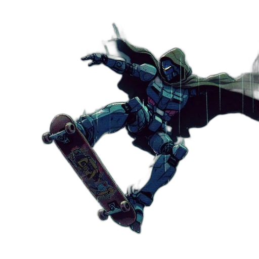 robot, weapon, sword, concept art, pixel art, comic book art, fantasy art, blue transparent PNG cut-out