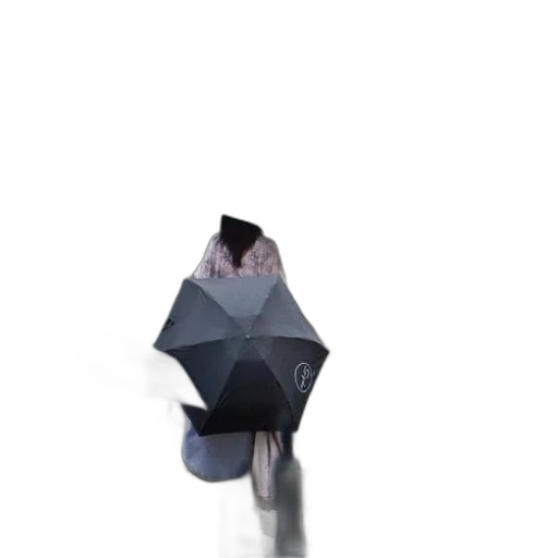 umbrella, jacket, hat, staff transparent PNG cut-out
