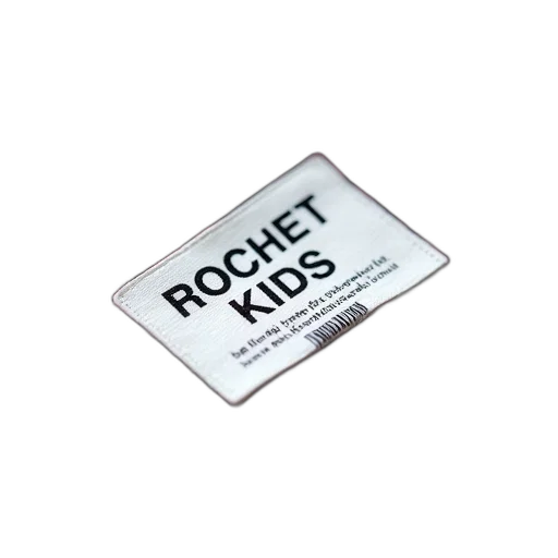 robot, 3d render, close-up, view, knitted, fabric, label, attached transparent PNG cut-out