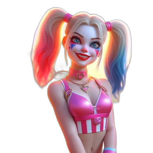 concept art, comic book art, 3d render, cartoon, neon, lively, colorful, image transparent PNG cut-out