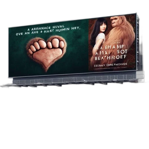 shoes, hair, large, billboard, busy, highway, advertises, french transparent PNG cut-out
