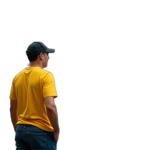 staff, hat, jacket, robot transparent PNG cut-out