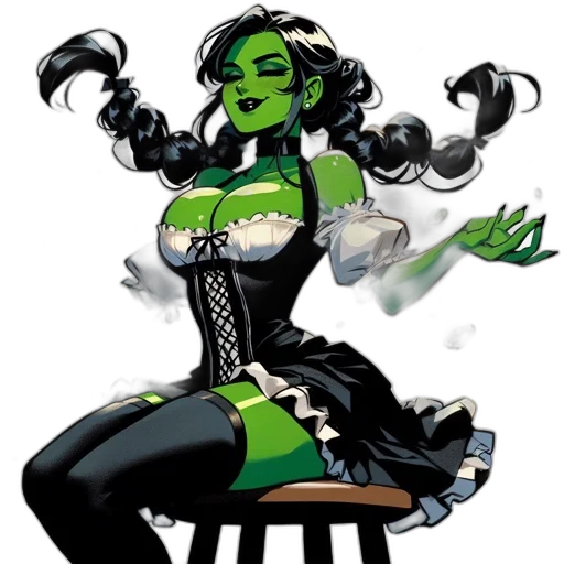 comic book art, concept art, cartoon, fantasy art, green, animated, character, skin transparent PNG cut-out