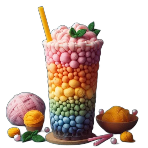 food, crown, staff, 3d render, photorealistic, pixel art, vaporwave, colorful transparent PNG cut-out