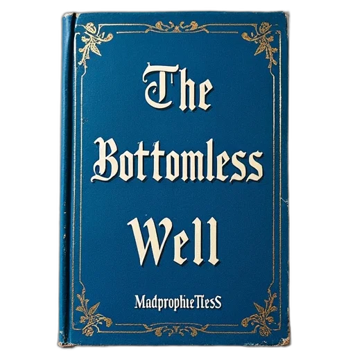 cover, book, titled, bottomless, well, blue, background, white transparent PNG cut-out