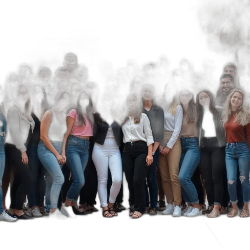 hair, staff, photorealistic, fire, large, group, people, gathered transparent PNG cut-out