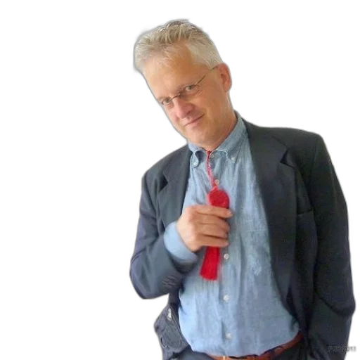 jacket, staff, man, suit, holds, red, tie, while transparent PNG cut-out