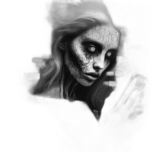 mask, face, creature, robot, comic book art, pencil sketch, concept art, photorealistic transparent PNG cut-out