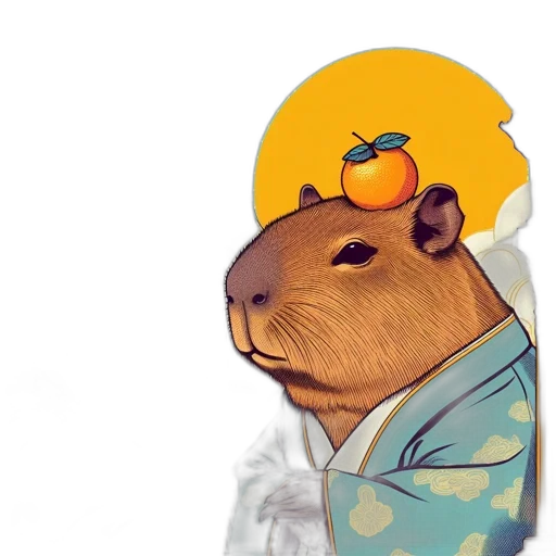 animal, hat, jacket, face, concept art, watercolor, cartoon, photorealistic transparent PNG cut-out