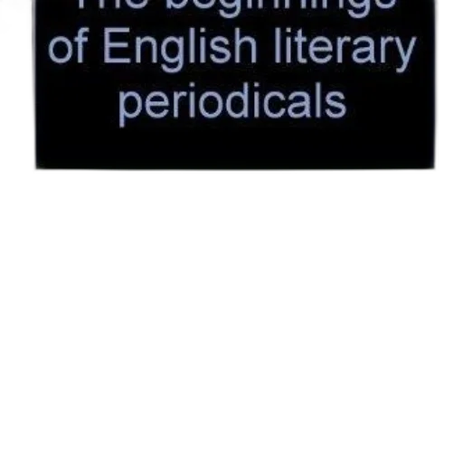 cover, beginnings, english, literary, periodicals, walter, james, graham transparent PNG cut-out
