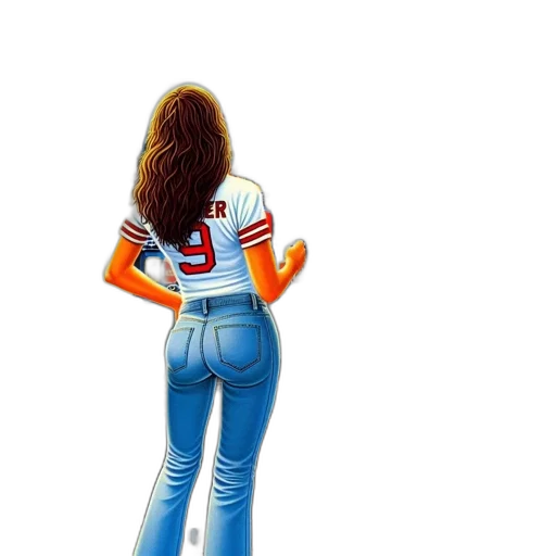 jacket, staff, hair, cartoon, pixel art, concept art, oil painting, woman transparent PNG cut-out