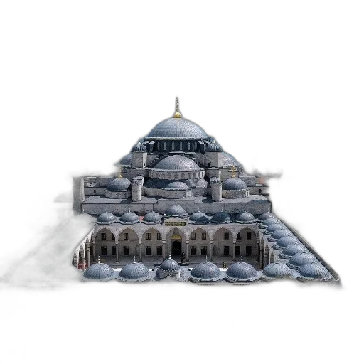 building, crown, concept art, 3d render, fantasy art, pixel art, snow, fog transparent PNG cut-out