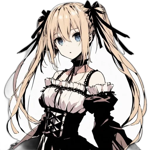 dress, staff, dragon, hair, anime, cartoon, pixel art, fantasy art transparent PNG cut-out