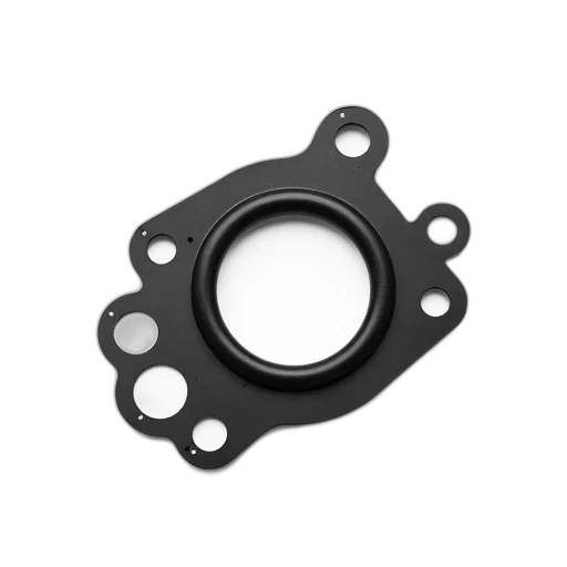 jewelry, robot, mask, 3d render, black, rubber, gasket, central transparent PNG cut-out