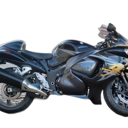 weapon, 3d render, photorealistic, concept art, sleek, black, motorcycle, gold transparent PNG cut-out