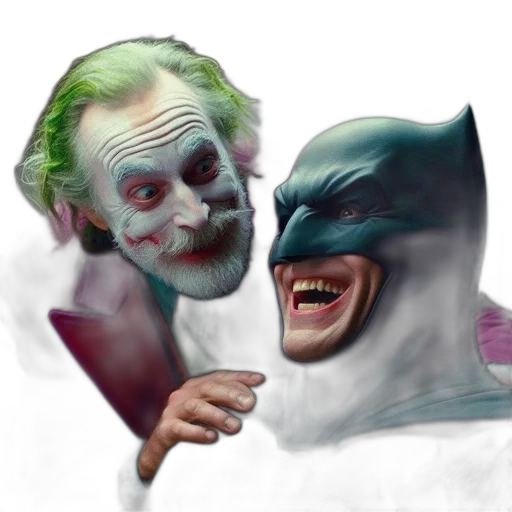 mask, concept art, comic book art, photorealistic, watercolor, two, iconic, comic transparent PNG cut-out