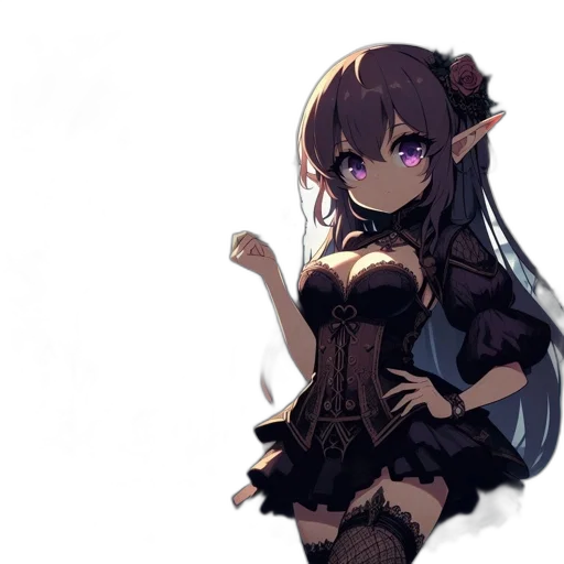 dress, weapon, staff, crown, anime, pixel art, fantasy art, concept art transparent PNG cut-out