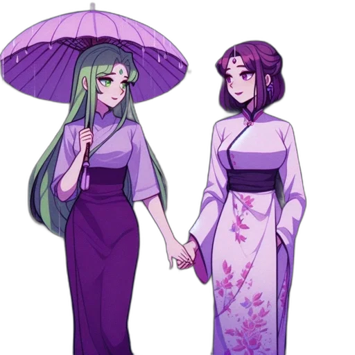 umbrella, dress, vaporwave, concept art, pixel art, anime, rain, pastel transparent PNG cut-out