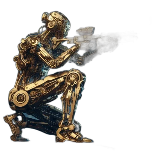 robot, weapon, furniture, sword, concept art, 3d render, fantasy art, cyberpunk transparent PNG cut-out