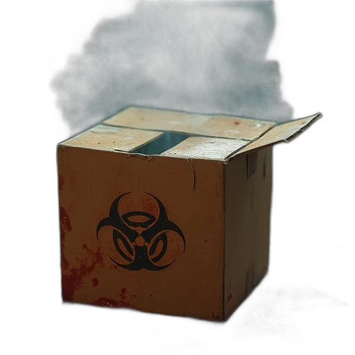 weapon, concept art, 3d render, box transparent PNG cut-out