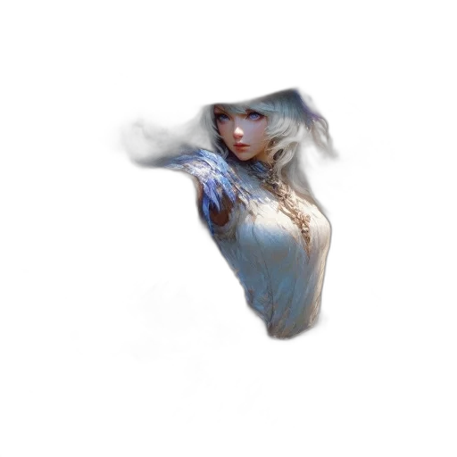 dress, dragon, face, weapon, fantasy art, concept art, photorealistic, pixel art transparent PNG cut-out