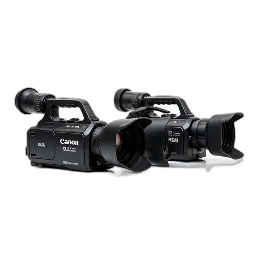 weapon, 3d render, three, cameras, white, background, one, has transparent PNG cut-out