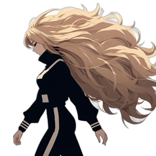 hair, jacket, dress, staff, concept art, anime, pixel art, cartoon transparent PNG cut-out