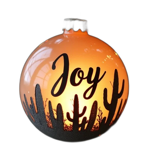 christmas, ornament, message, joy, cactus, silhouettes transparent PNG cut-out
