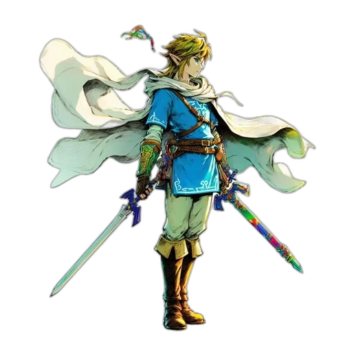 sword, staff, weapon, concept art, pixel art, fantasy art, watercolor, green transparent PNG cut-out