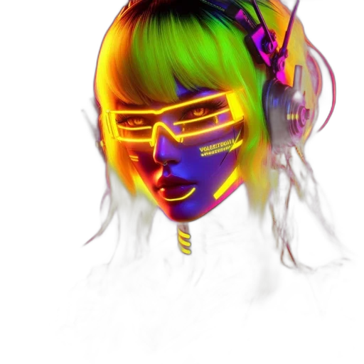 mask, face, robot, cyberpunk transparent PNG cut-out