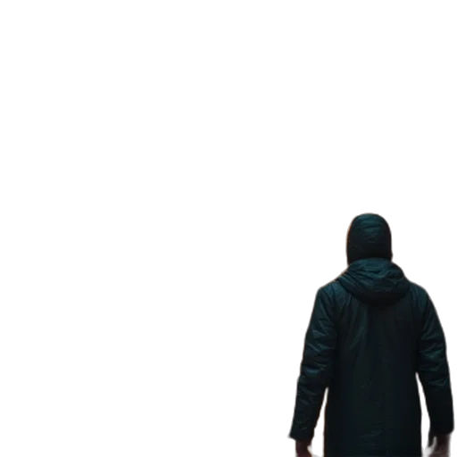 jacket, staff, mask, umbrella, concept art, 3d render, cyberpunk, pixel art transparent PNG cut-out