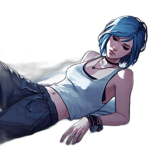 robot, concept art, cyberpunk, comic book art, watercolor, neon lights, blue, monochrome transparent PNG cut-out