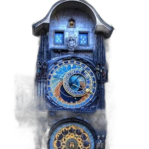 building, fantasy art, concept art, photorealistic, 3d render, outer space, blue, astronomical transparent PNG cut-out