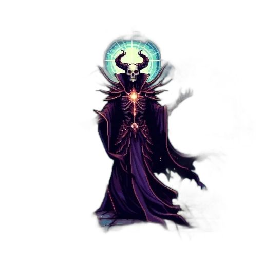 staff, creature, mask, crown, concept art, pixel art, fantasy art, comic book art transparent PNG cut-out
