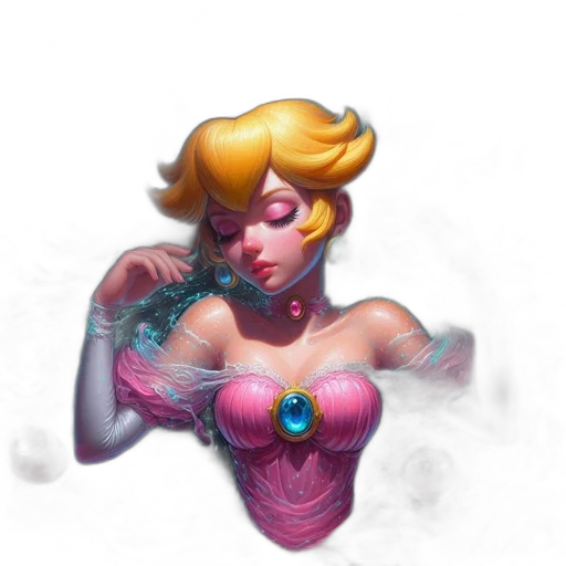 jewelry, dress, crown, staff, concept art, fantasy art, comic book art, pixel art transparent PNG cut-out