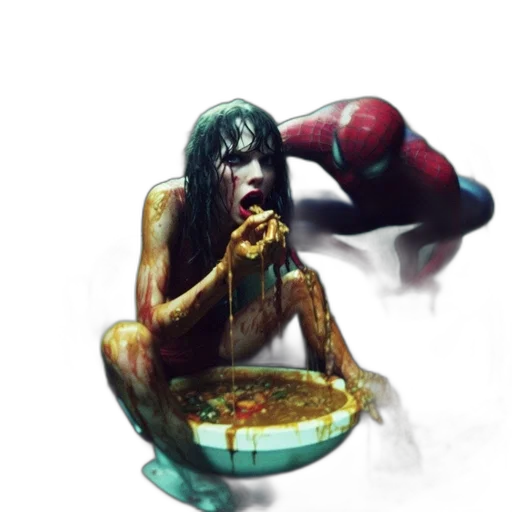 creature, food, mask, concept art, comic book art, fantasy art, photorealistic, underwater transparent PNG cut-out