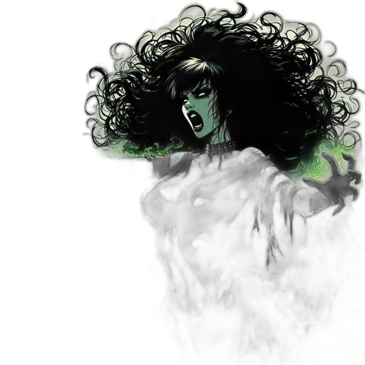 hair, creature, comic book art, concept art, fantasy art, watercolor, fire, underwater transparent PNG cut-out