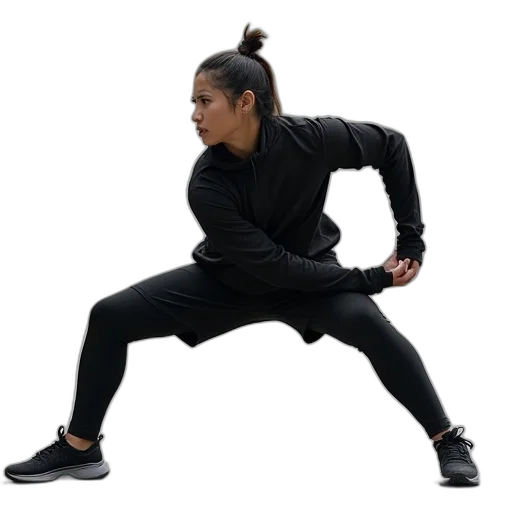 jacket, staff, runner, black transparent PNG cut-out