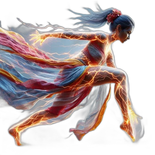 dress, concept art, fantasy art, comic book art, photorealistic, fire, woman, dark transparent PNG cut-out
