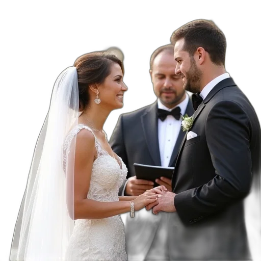 jewelry, crown, dress, face, bride, groom, exchange, vows transparent PNG cut-out