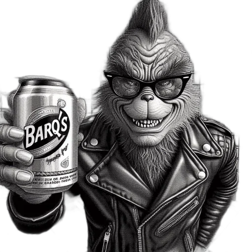 jacket, comic book art, concept art, photorealistic, cartoon, monster, figure, furry transparent PNG cut-out