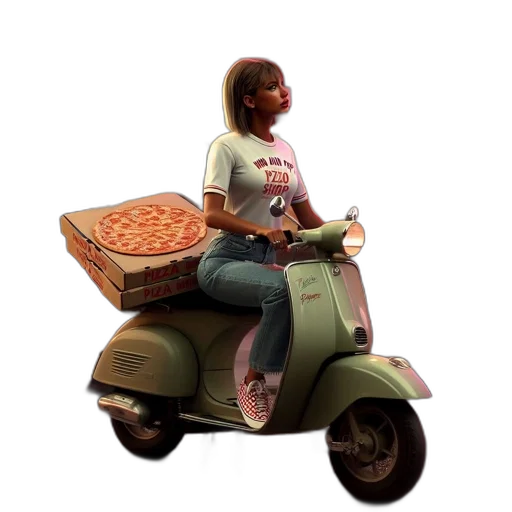 food, car, jacket, 3d render, concept art, photorealistic, pixel art, evening transparent PNG cut-out