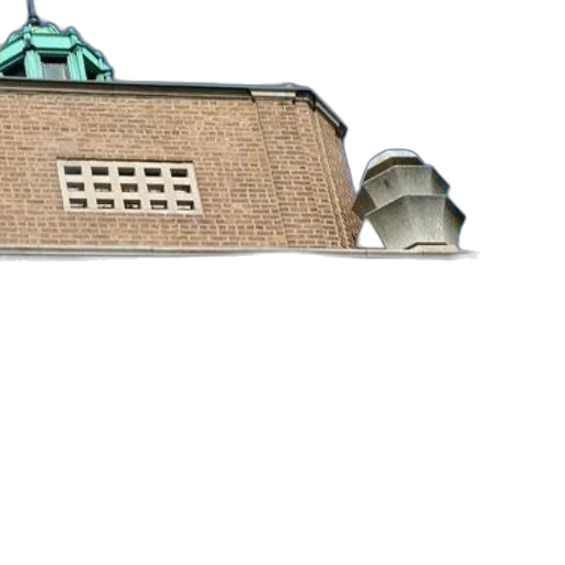 building, robot, hat, umbrella, 3d render, concept art, photorealistic, city street transparent PNG cut-out