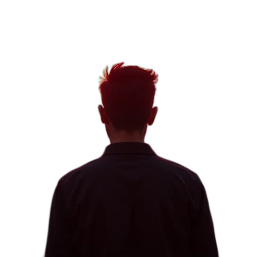 jacket, staff, hair, face transparent PNG cut-out