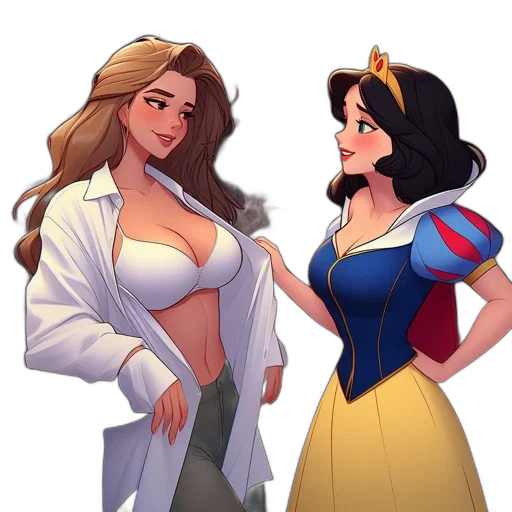 dress, crown, concept art, fantasy art, comic book art, pixel art, two, female transparent PNG cut-out