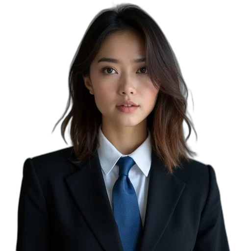 staff, face, jacket, dress, photorealistic, oil painting, anime, cartoon transparent PNG cut-out