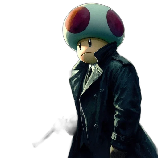 mask, hat, jacket, robot, concept art, 3d render, watercolor, cyberpunk transparent PNG cut-out