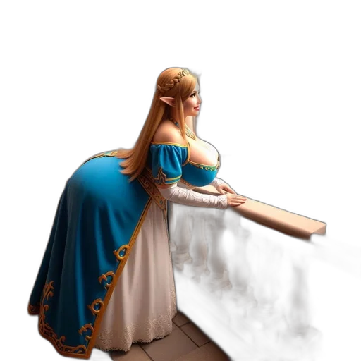 dress, sword, jewelry, crown, fantasy art, concept art, 3d render, pixel art transparent PNG cut-out